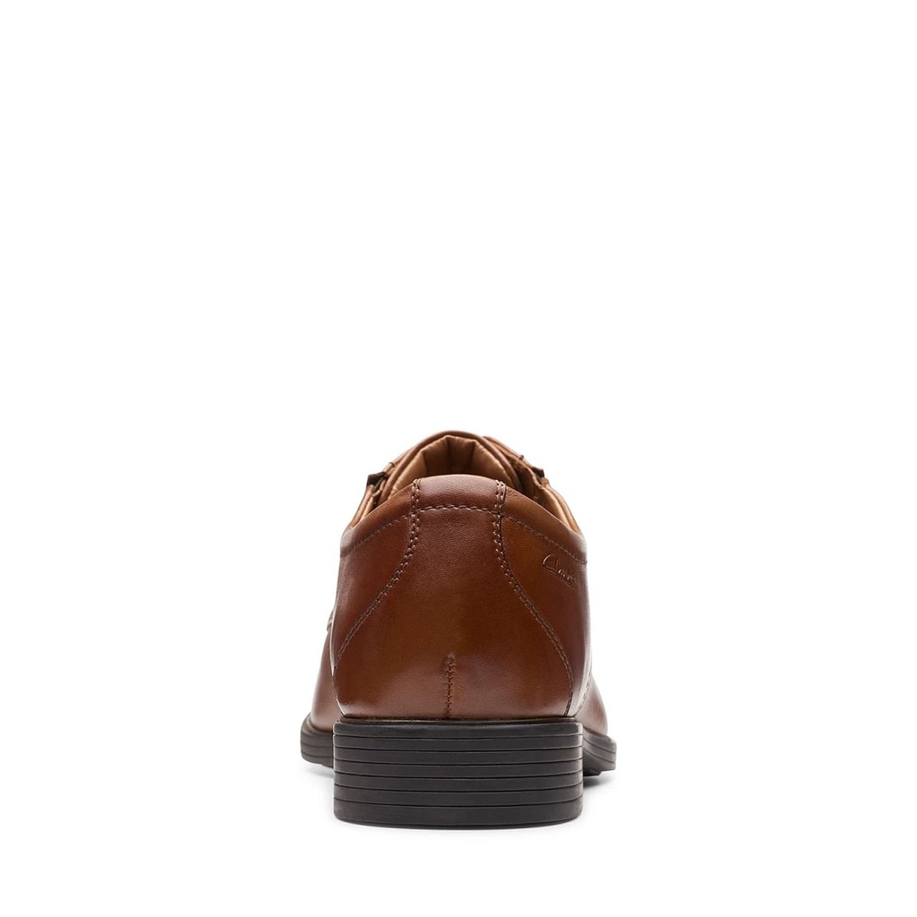 Clarks Whiddon Plain Dark Tan Leather