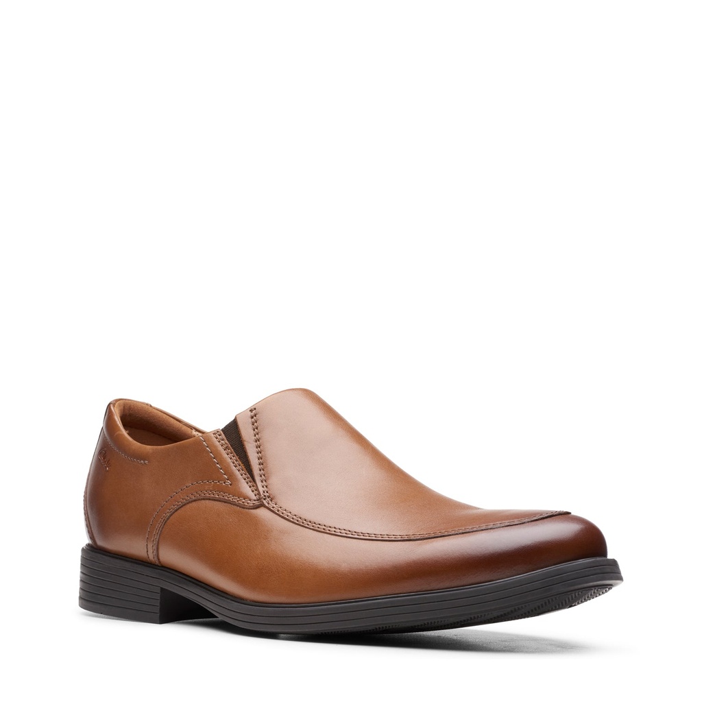 Clarks Whiddon Step Dark Tan Leather