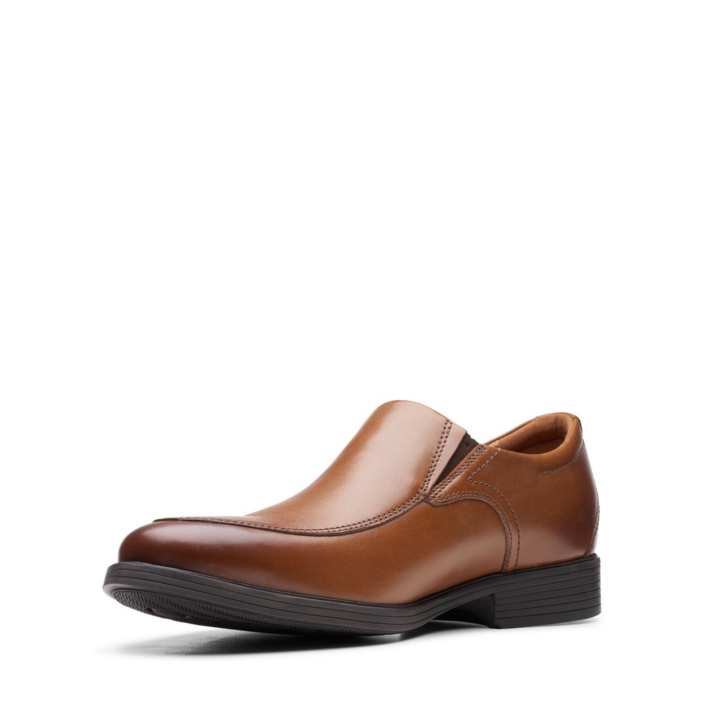 Clarks Whiddon Step Dark Tan Leather