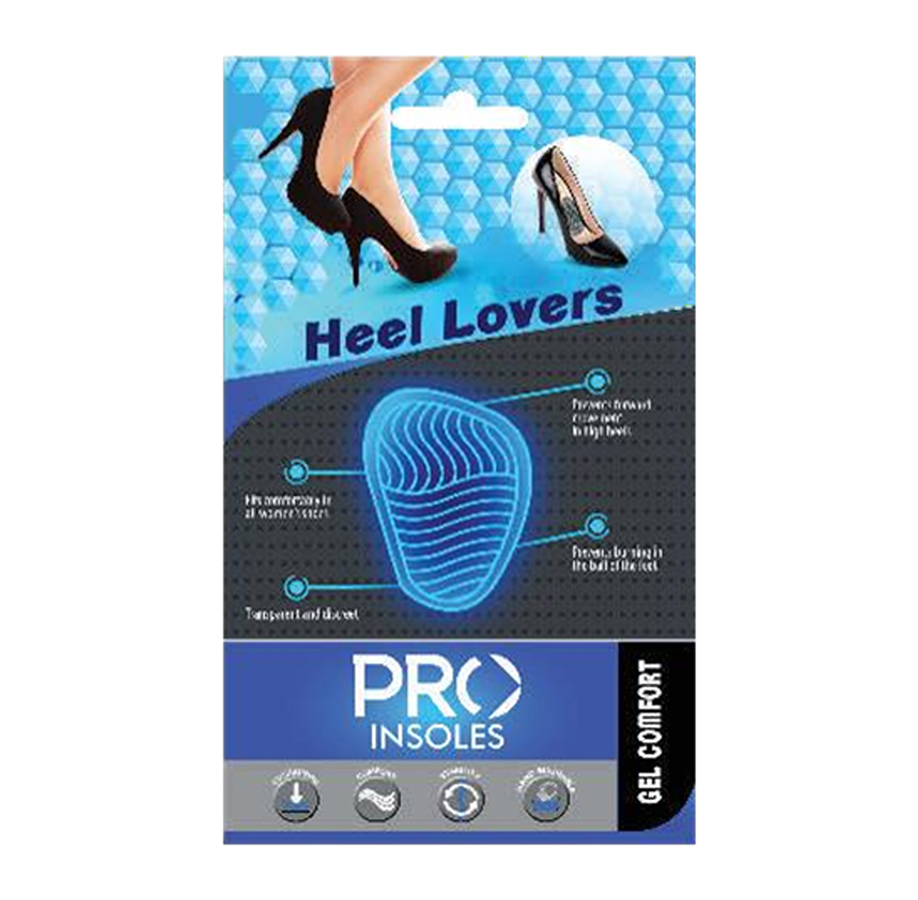 Pro Insoles Gel Comfort Heel Lovers Size Universal