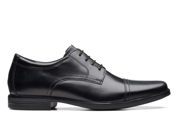 Clarks Howard Cap Black Leather