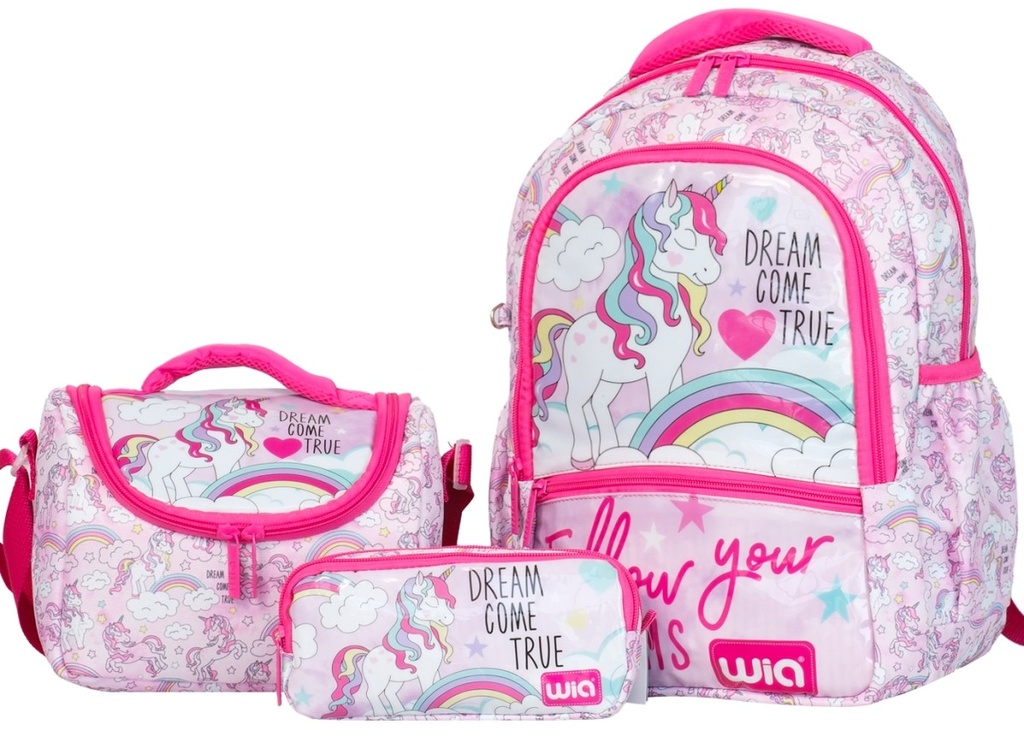 WIA SOFT UNICORN BAG SET  SWG-006 - PINK 
