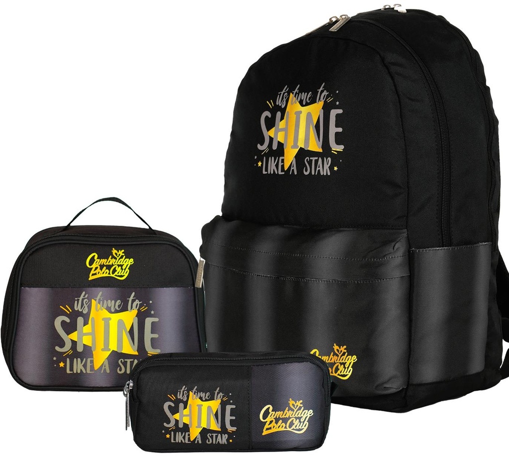 CAMBRIDGE POLO CLUB SCHOOL BAG CPO4087 - BLACK