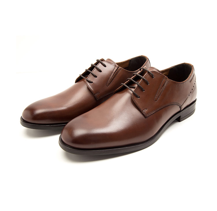 THOMAS CRICK FORMAL PLAIN VAMP LACE UP DERBY SHOE TC-2315TK TEAK (40)