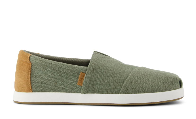  TOMS Alp Fwd 10021895 - Vetiver Grey Herringbone Canvas