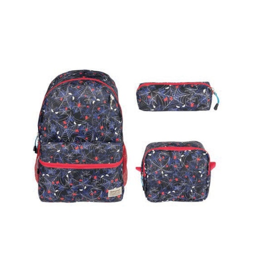 Kocak 3 Piece School Bag, Lunch Bag, Pencil Case Set - Spiderman 8640