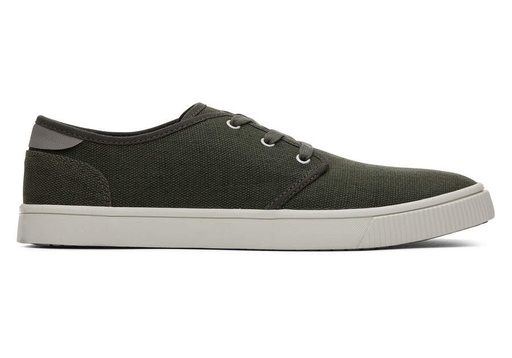 TOMS Carlo Heritage Canvas Lace-Up Sneaker 10020304 Green