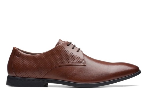 Clarks Boswyn Lace Dark Tan Leather