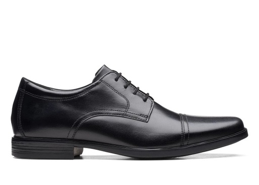 Clarks Howard Cap Black Leather