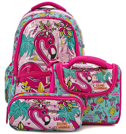 WIA PALM FLAMINGO BAG SET SWG-002 - WATER GREEN PURPLE 